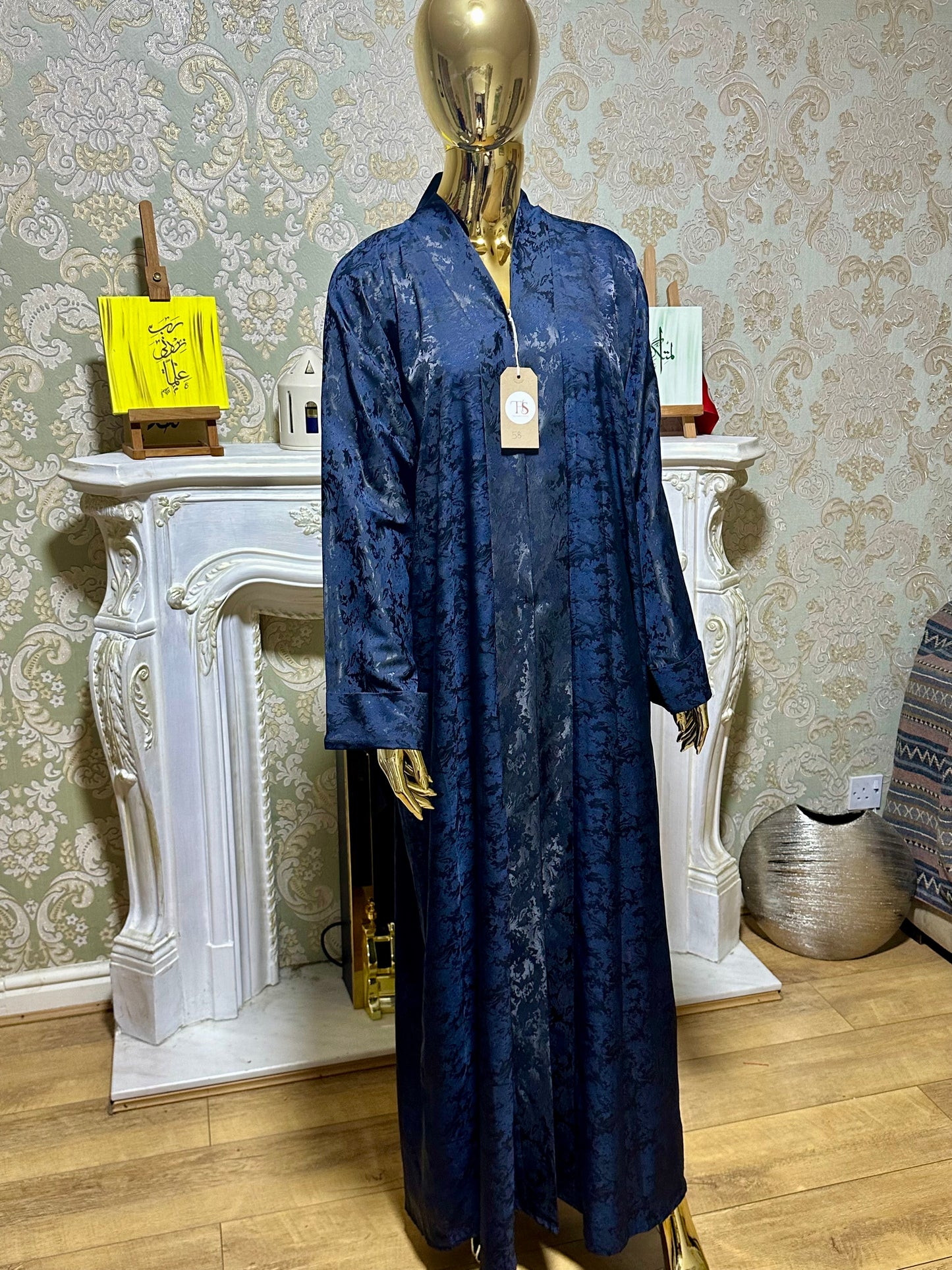 Blue Printed Abaya