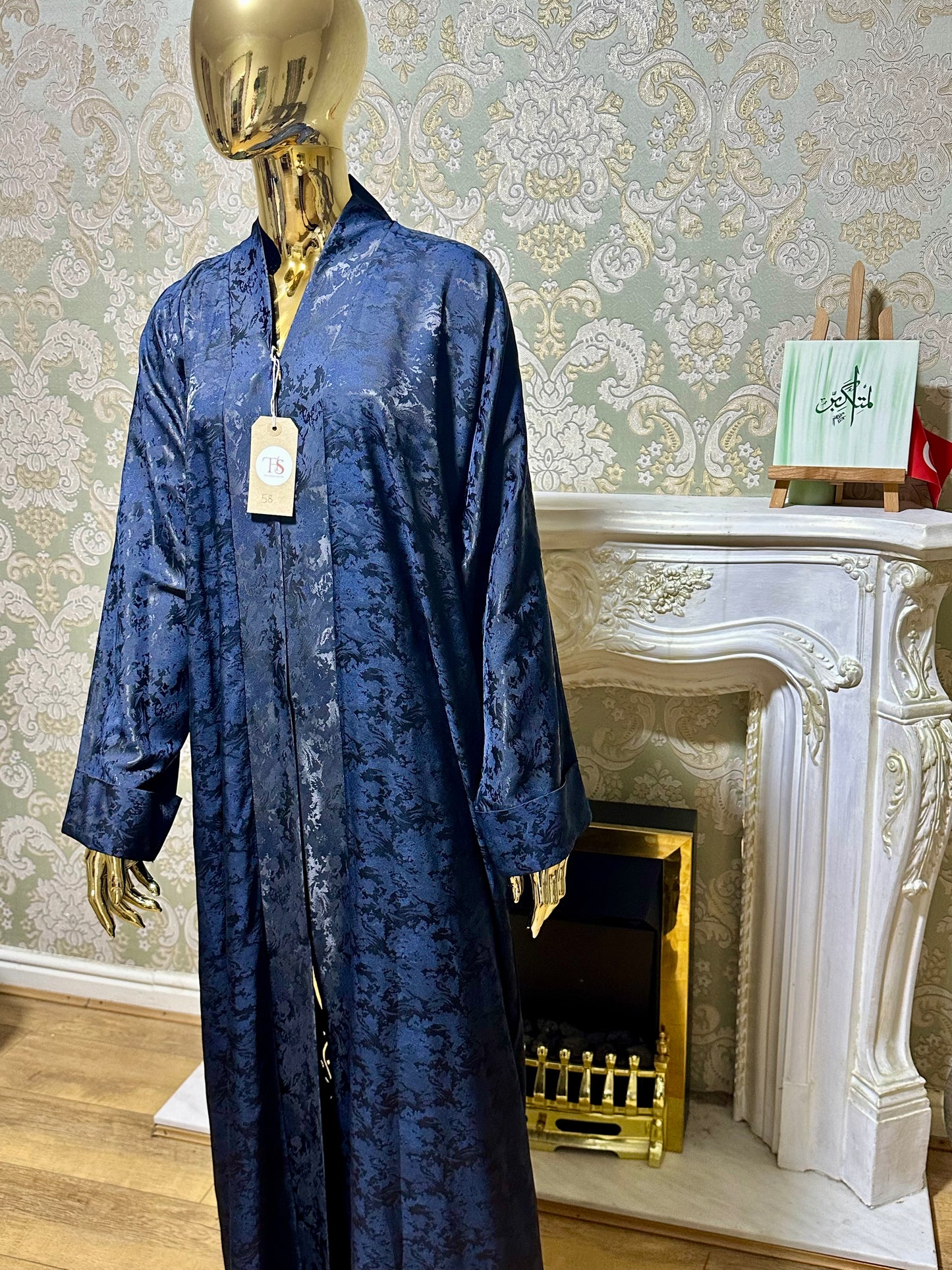 Blue Printed Abaya