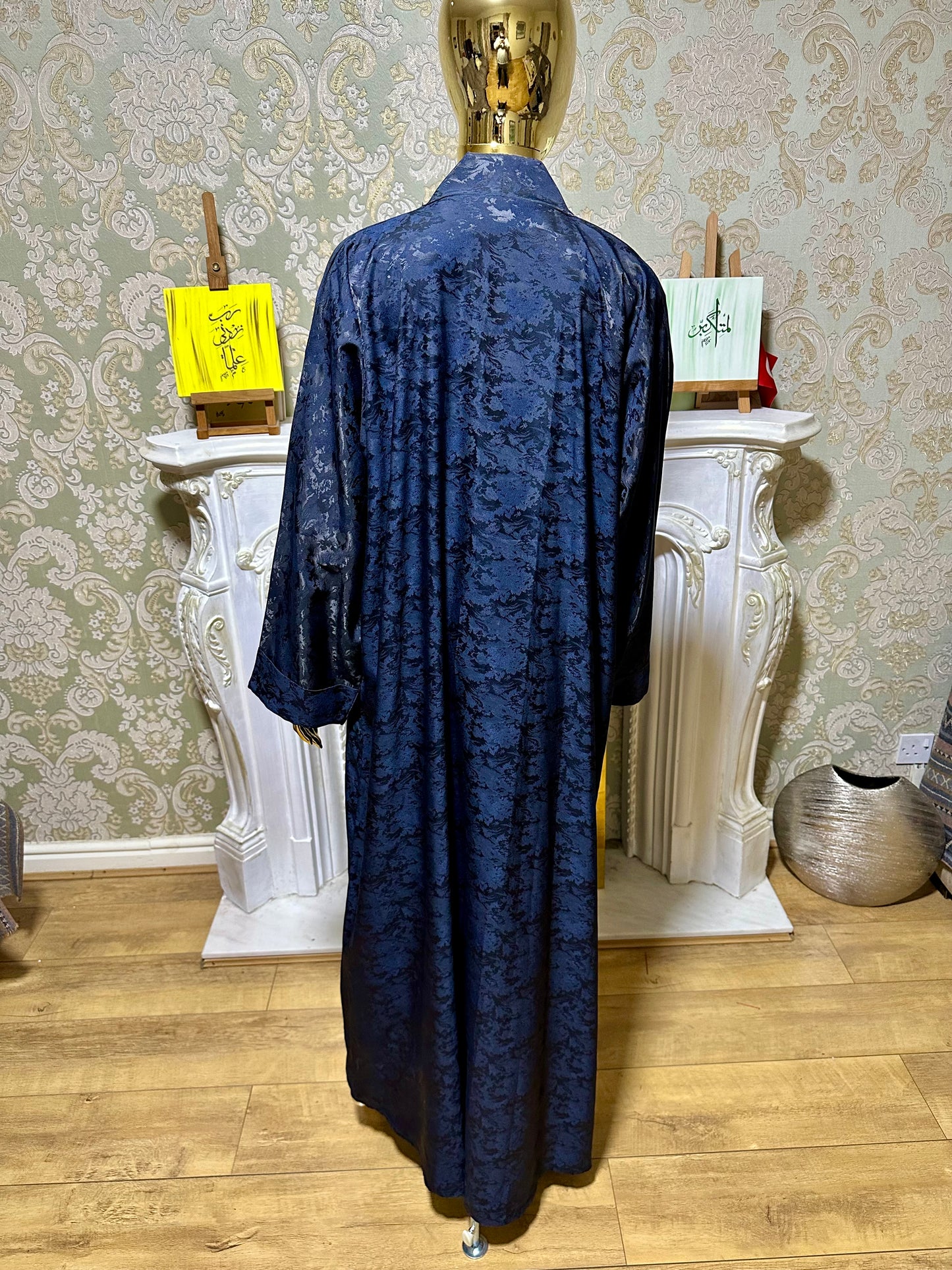 Blue Printed Abaya