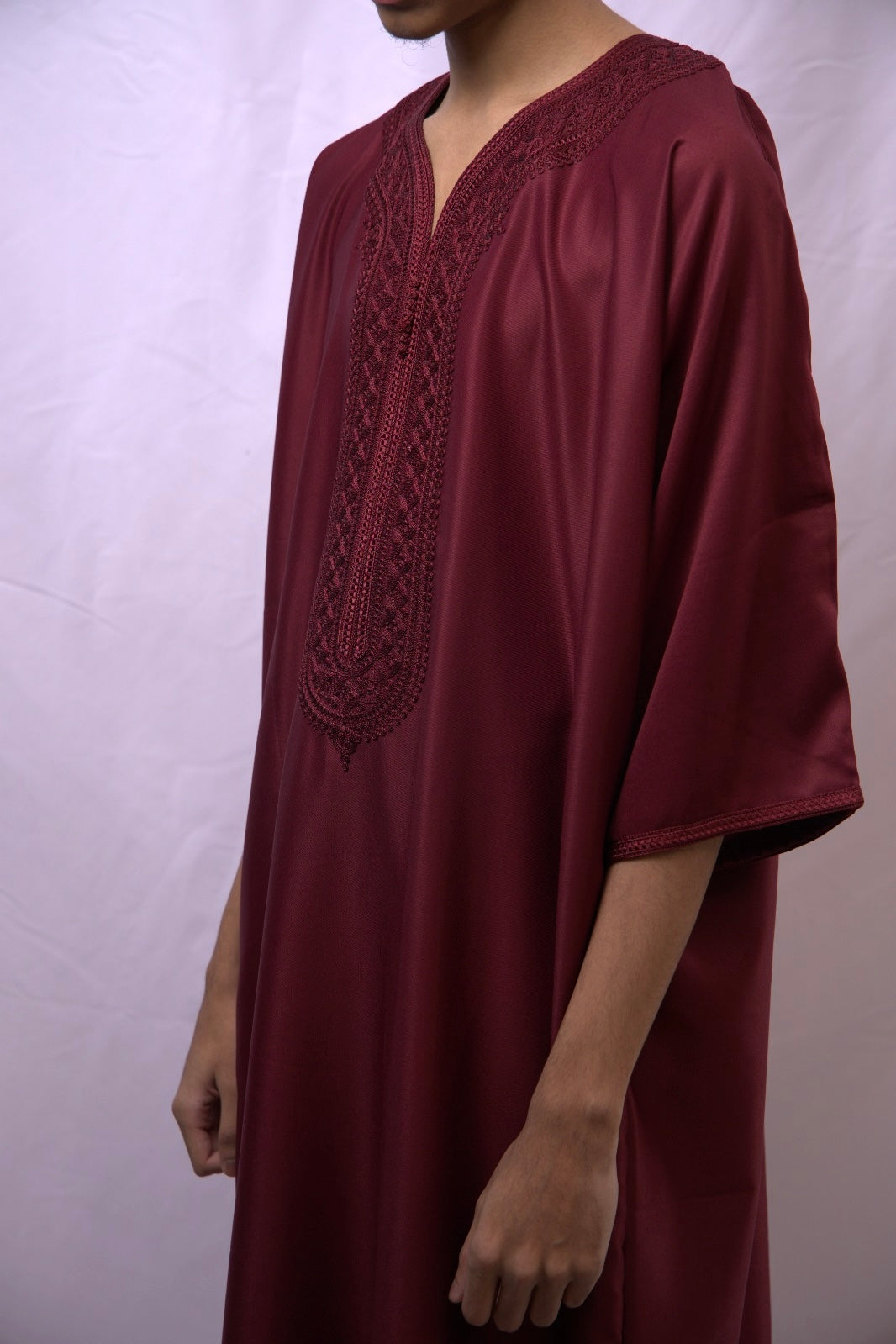 Maroon Moroccan Thobe