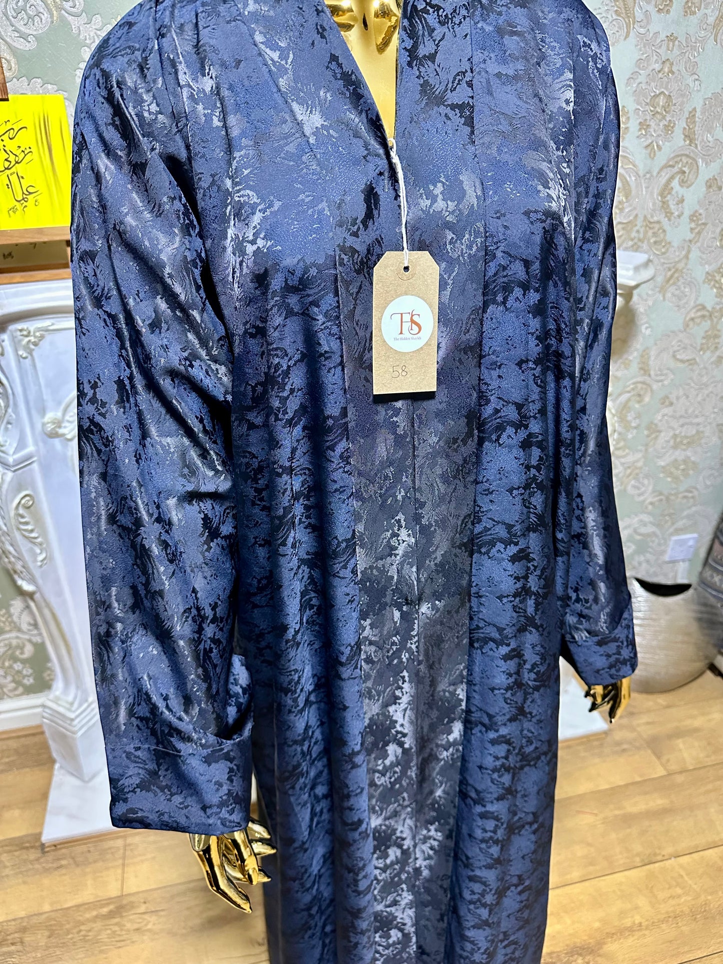 Blue Printed Abaya