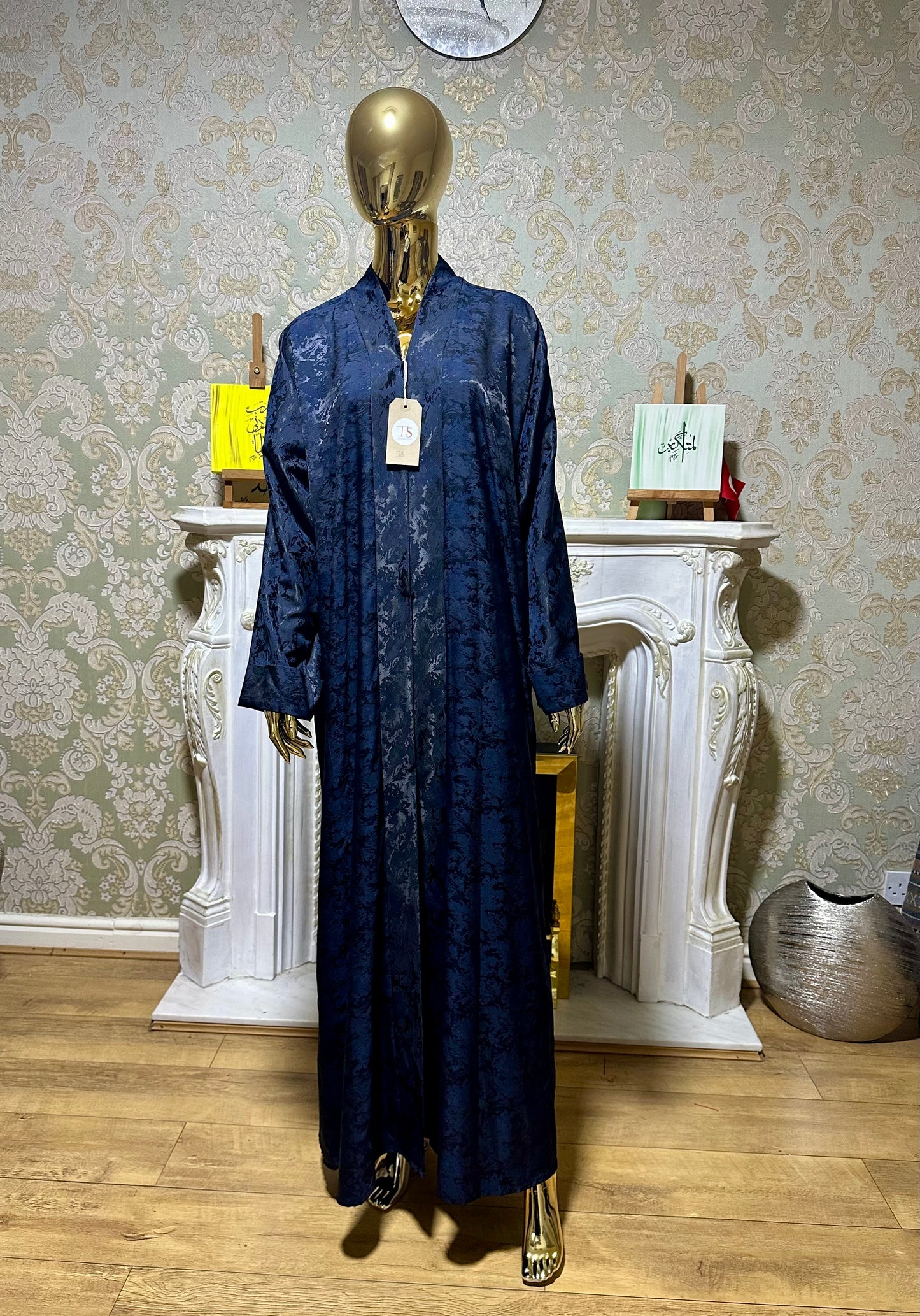 Blue Printed Abaya