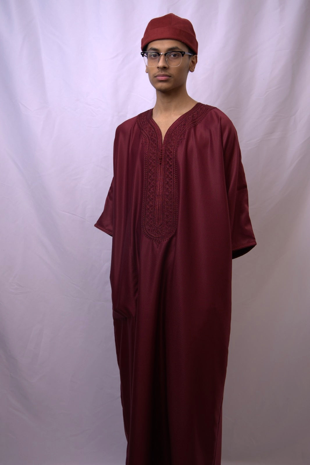 Maroon Moroccan Thobe