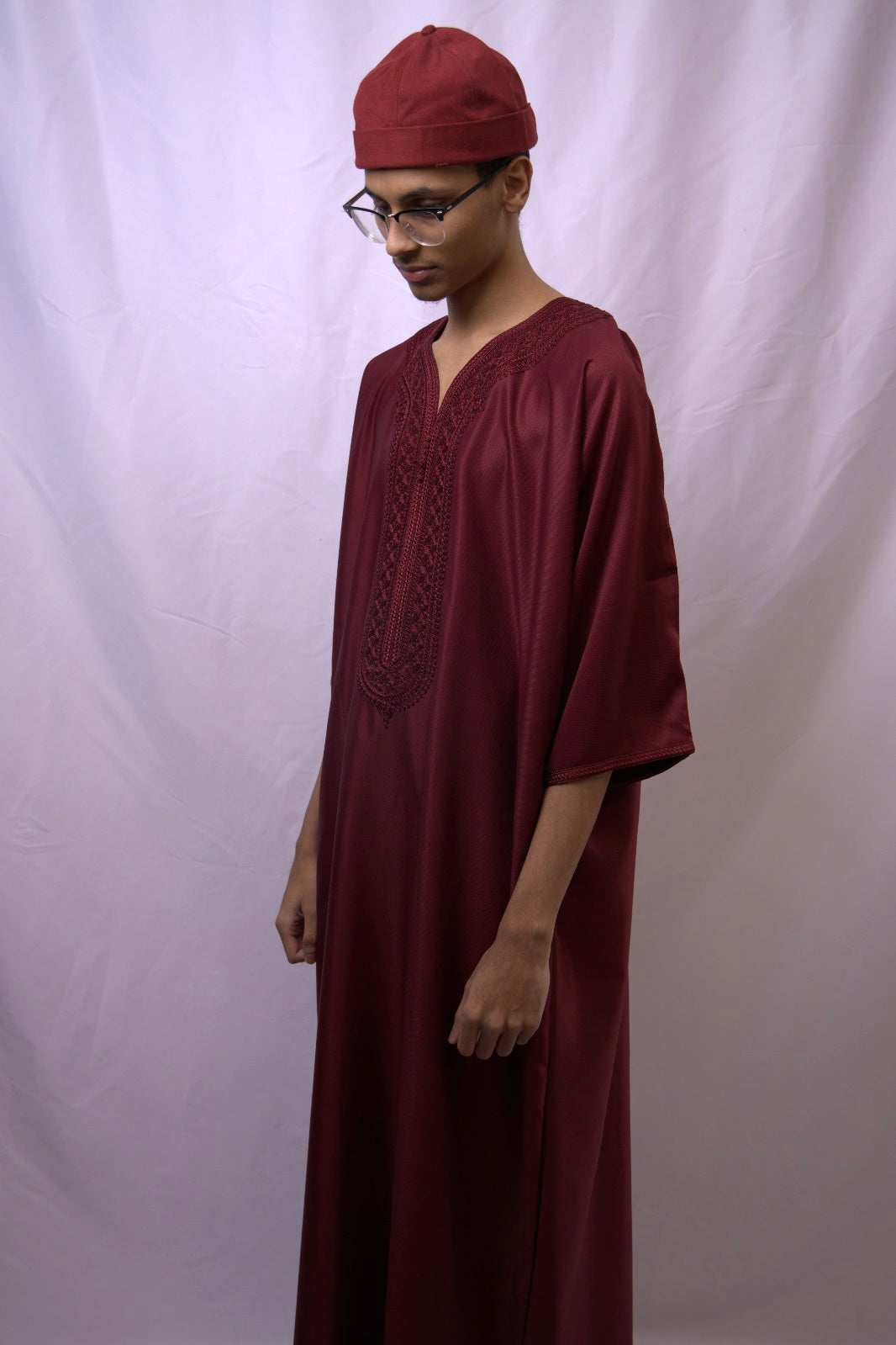 Maroon Moroccan Thobe