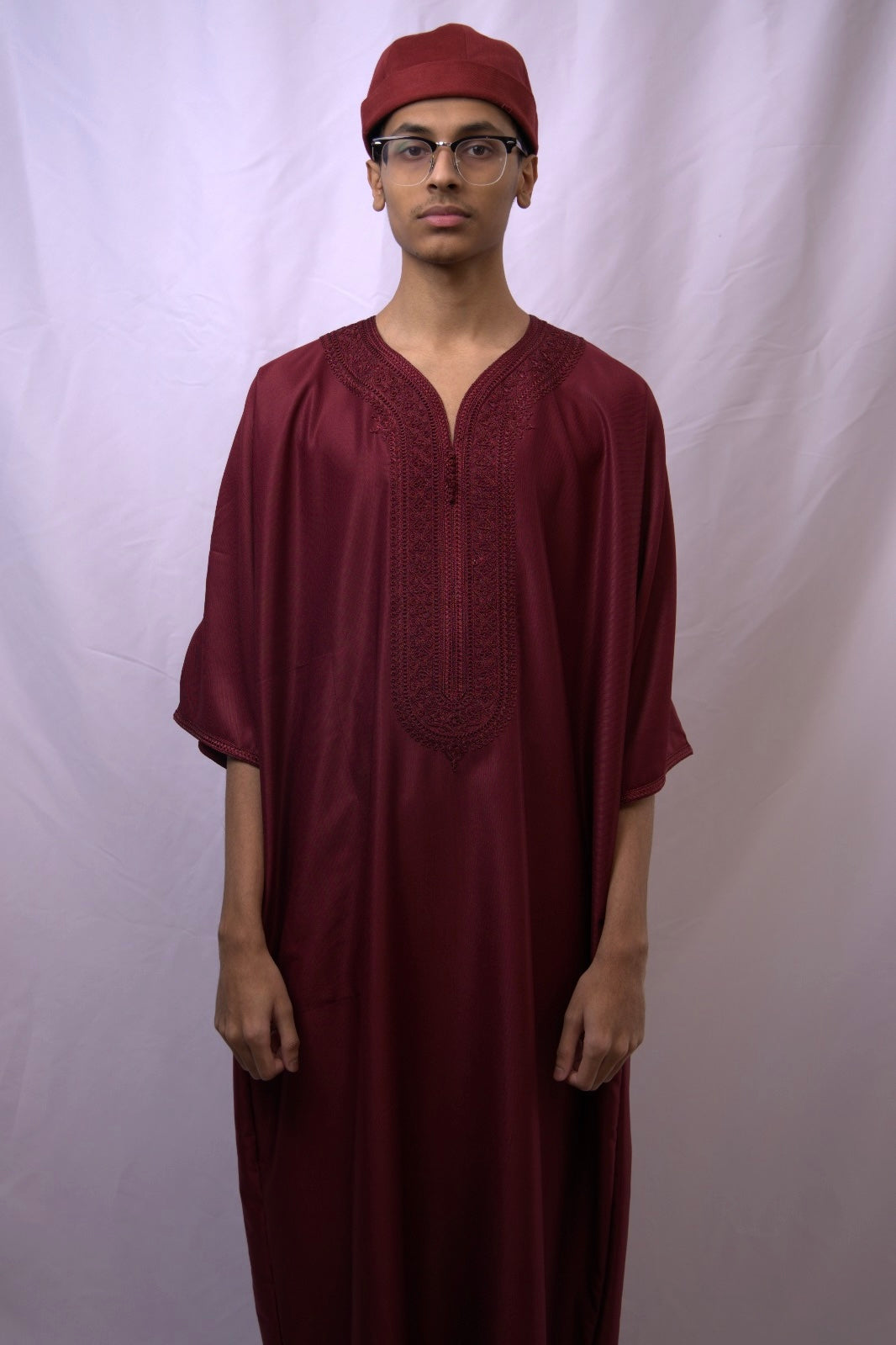 Maroon Moroccan Thobe