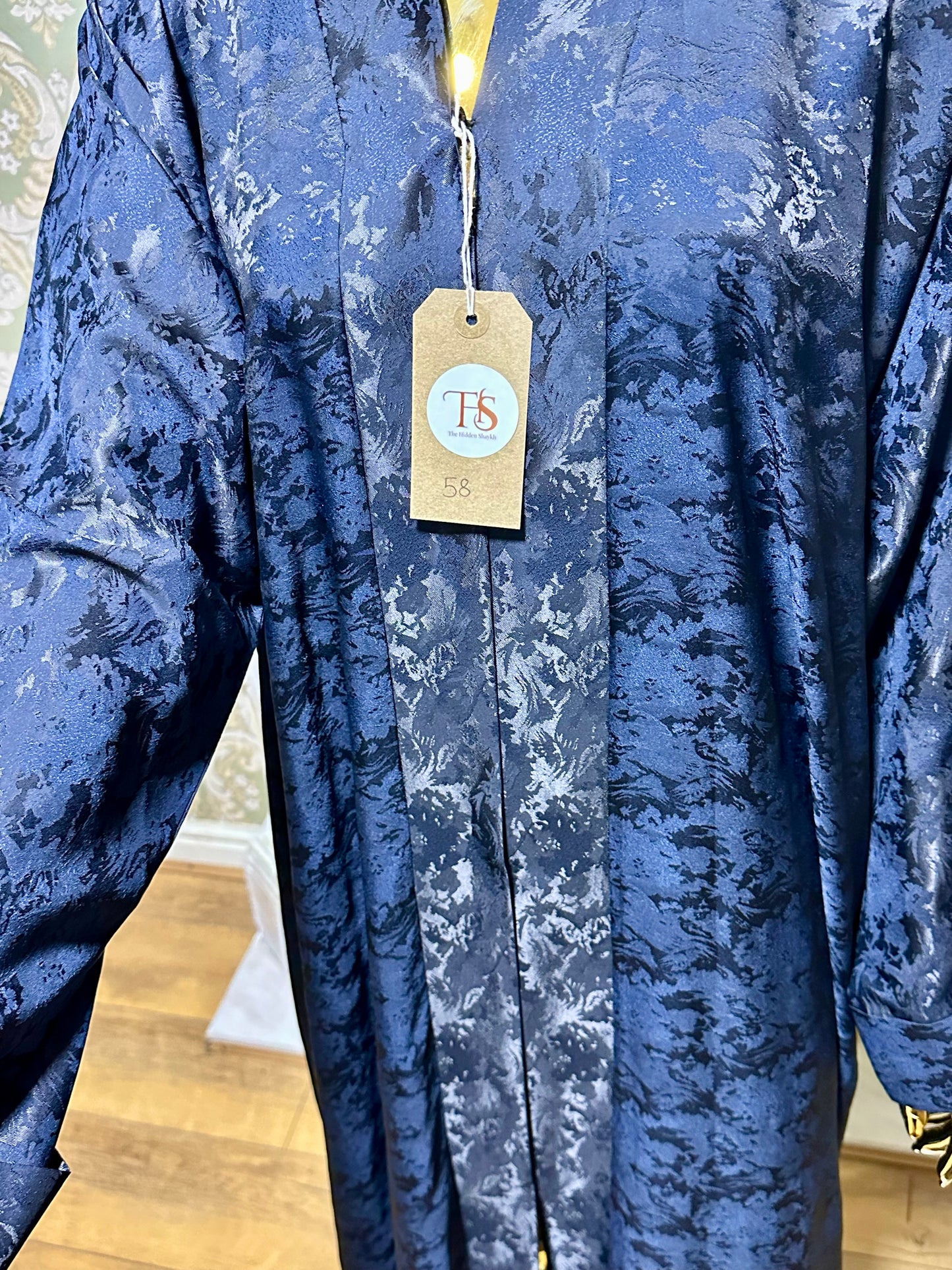 Blue Printed Abaya