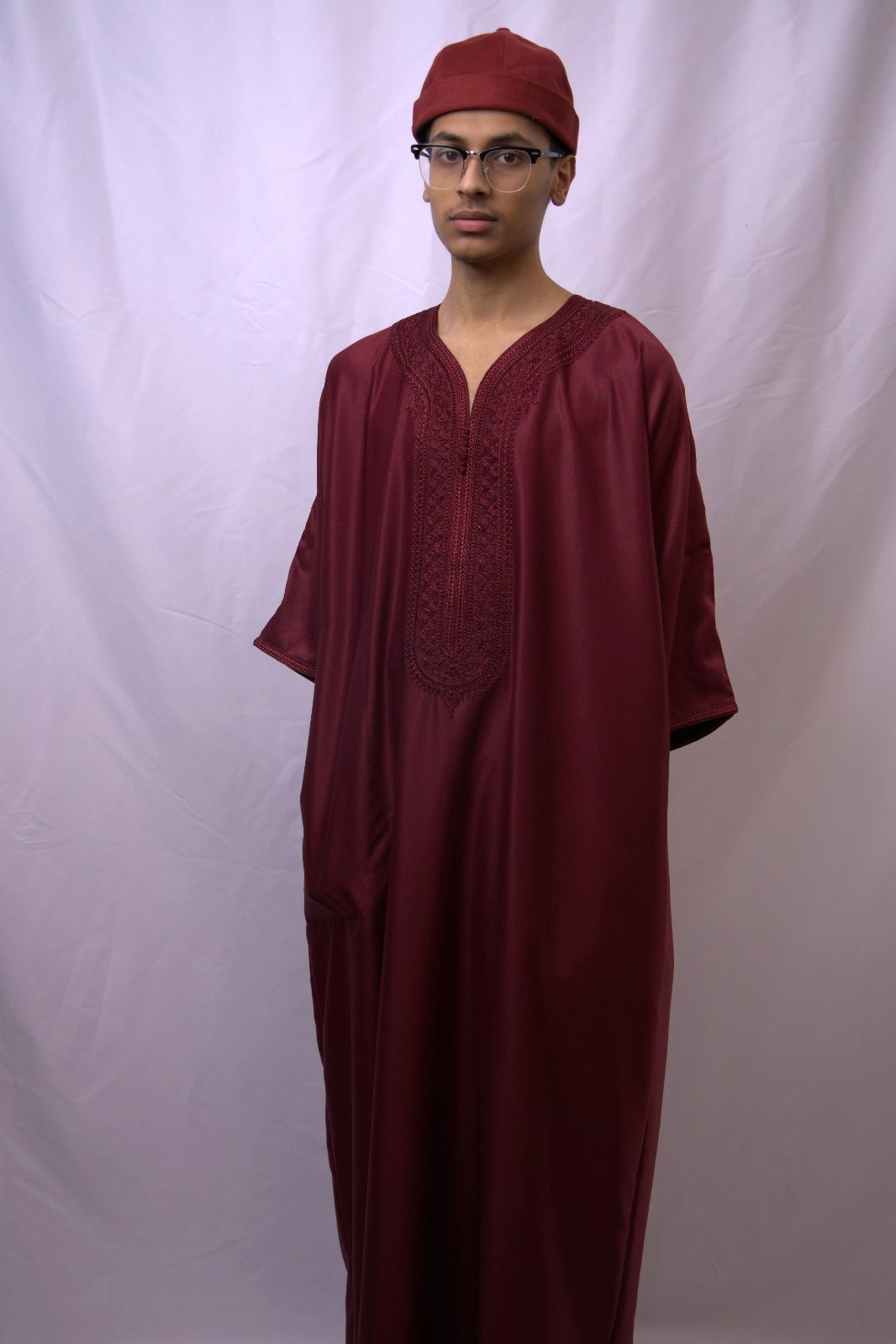 Maroon Moroccan Thobe