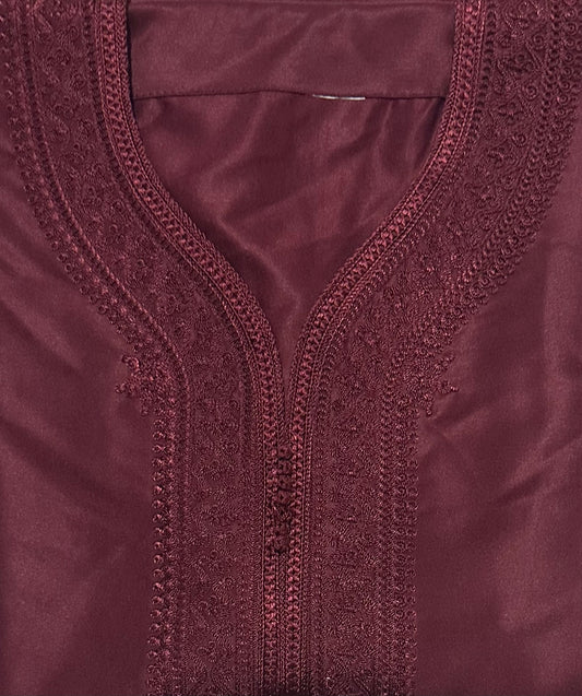 Maroon Moroccan Thobe